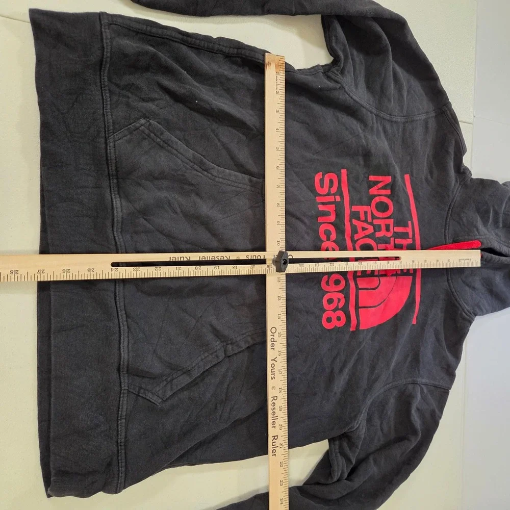 The North Face Mens Large Black Red Since 1968 Graphic Pullover Hoodie L